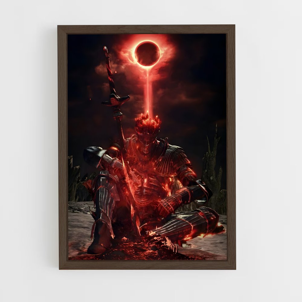Poster Le Démon de la Lune Rouge – affiche Dark souls (vue 5)